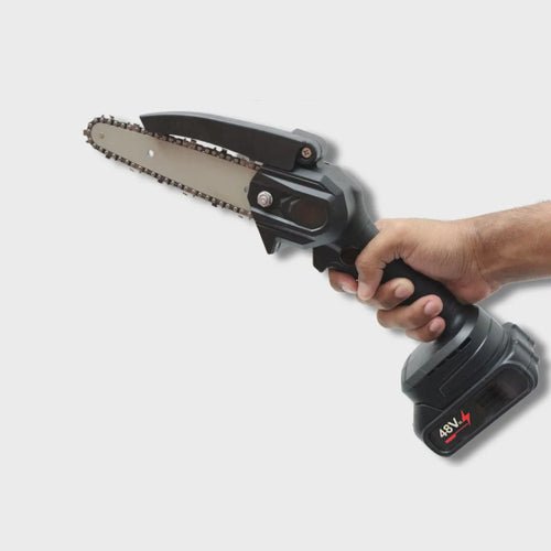 Mini Motosserra Eletrica 48V Potente 6 Polegadas Sem Fio