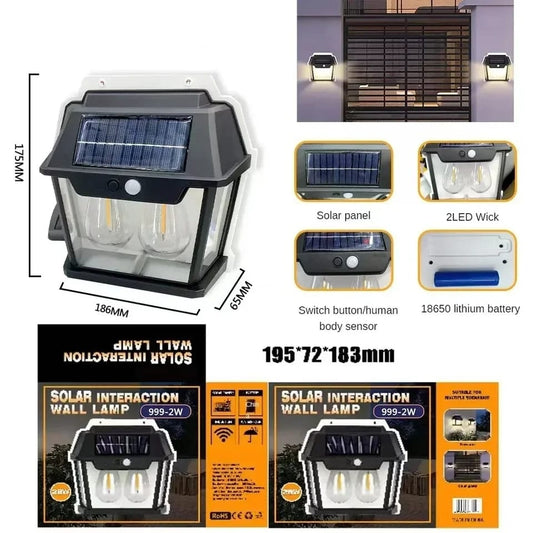 LAMPARA SOLAR JARDIN YT-666-2W