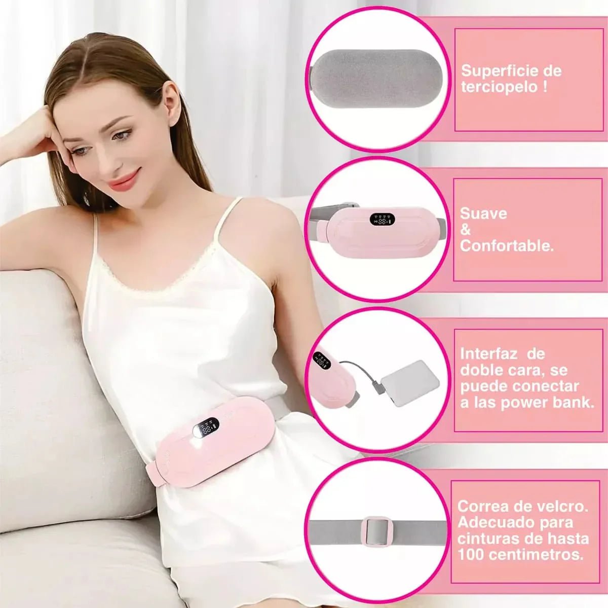 Cinturon Masajeador Para Cólicos - FlowComfort Pro