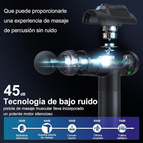 MASAJEADOR PISTOLA ÚLTIMA GENERACIÓN 4 en 1 + REGALO GRATIS (MINI PARCHE MARIPOSA)