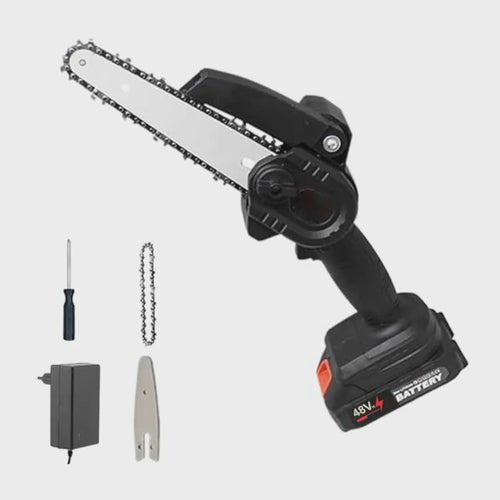 Mini Motosserra Eletrica 48V Potente 6 Polegadas Sem Fio