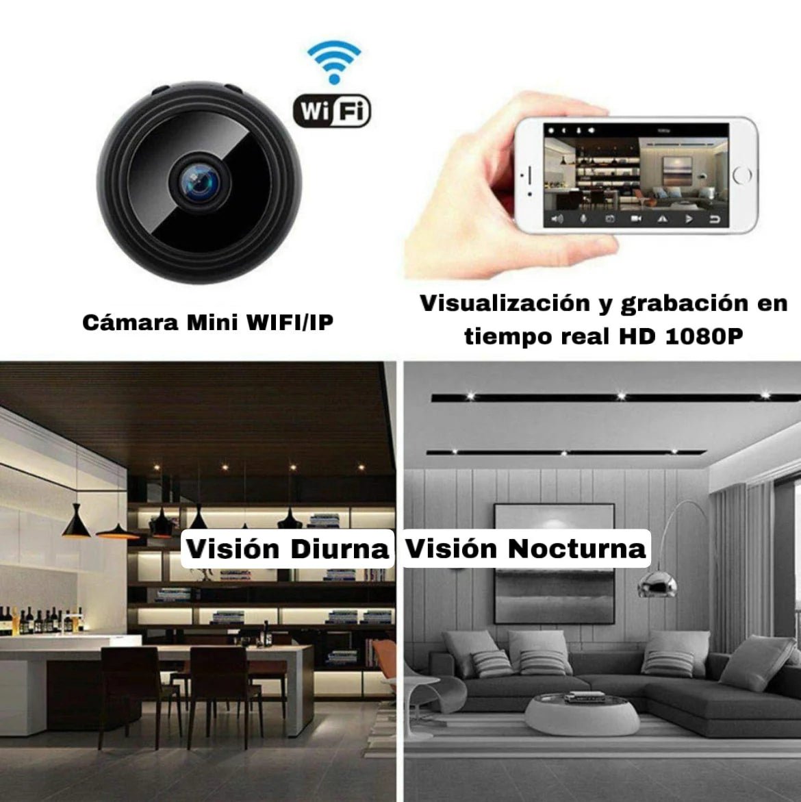 Mini Cámara WiFi Full HD