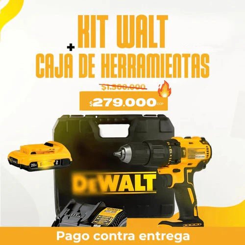 KIT DEWALT: Taladro + Caja de Herramientas de Regalo